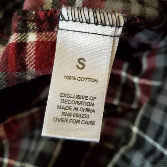 LA Hearts | Plaid Cropped Button Up Flannel Shirt 100% Cotton - Picture 5 of 5